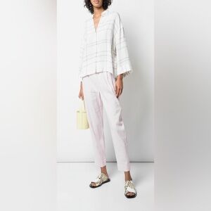 Vince Tapered Pull-On Linen blend Pant, size XL